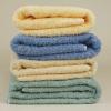 FIBERTONE
Solid Terry – 86% Cotton 14% Polyester
Beige, Porcelain Blue, Sandstone, Seafoam Green
ITEM	SIZE	LBS/DZ
Bath Towel	25x54	12.5 #/dz
Bath Towel	24x50	10.5 #/dz
Bath Towel	24x48	8 #/dz
