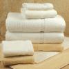 Heritage
White & Beige - 86% Cotton 14% Polyester

ITEM	SIZE	LBS/DZN
Bath towel	25x54	13.5 #/dz
Bath towel	24x50	10.5 #/dz
Hand towel	16x30	3.5 #/dz
Hand towel	16x27	3 #/dz
Washcloth	13x13	1.5 #/dz
Washcloth	12x12	1 #/dz
Bath mat	21x32	9.5 #/dz
